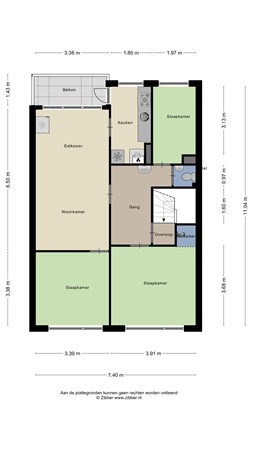 Floorplan - van Heurnstraat 210, 2274 NS Voorburg